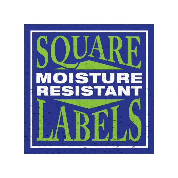 Custom Square Moisture Resistant Labels Custom Square Moisture Resistant Labels