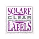 Custom Square Clear Moisture Resistant Labels