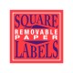 Custom Square Removable Paper Labels