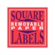 Custom Square Removable Paper Labels Custom Square Removable Paper Labels
