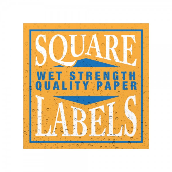 Custom Square Wet Strength Quality Paper Labels Custom Square Wet Strength Quality Paper Labels