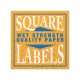Custom Square Wet Strength Quality Paper Labels Custom Square Wet Strength Quality Paper Labels