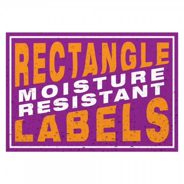 Custom Rectangle Moisture Resistant Labels