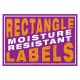 Custom Rectangle Moisture Resistant Labels