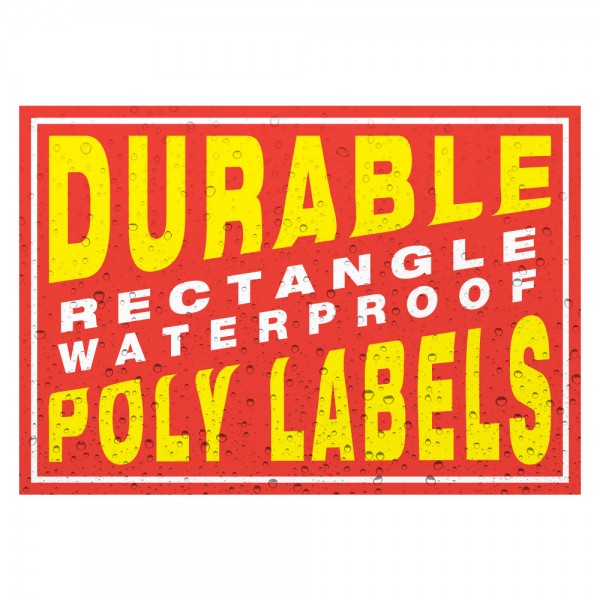 Durable Rectangle Waterproof Poly Labels Durable Rectangle Waterproof Poly Labels