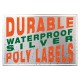 Durable Waterproof Rectangle Silver Poly Labels