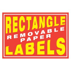 Custom Rectangle Removable Paper Labels Custom Rectangle Removable Paper Labels
