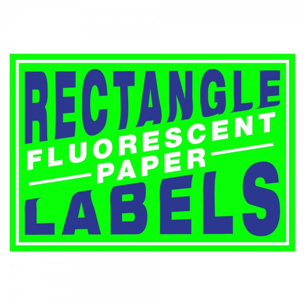 Custom Rectangle Fluorescent Paper Labels