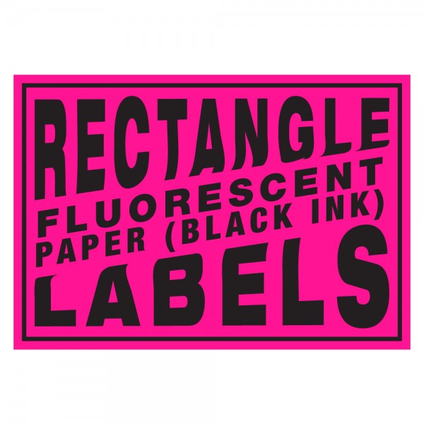 Custom Rectangle Fluorescent Paper Labels (Black Ink only) Custom Rectangle Fluorescent Paper Labels (Black Ink only)