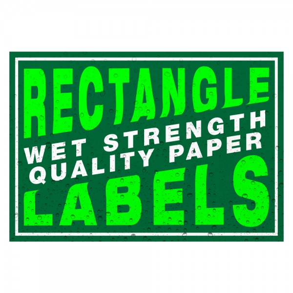 Custom Rectangle Wet Strength Quality Paper Labels