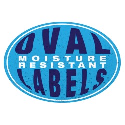 Custom Oval Moisture Resistant Labels