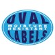 Custom Oval Moisture Resistant Labels