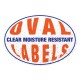Custom Oval Clear Moisture Resistant Labels