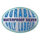 Durable Waterproof Oval Silver Poly Labels