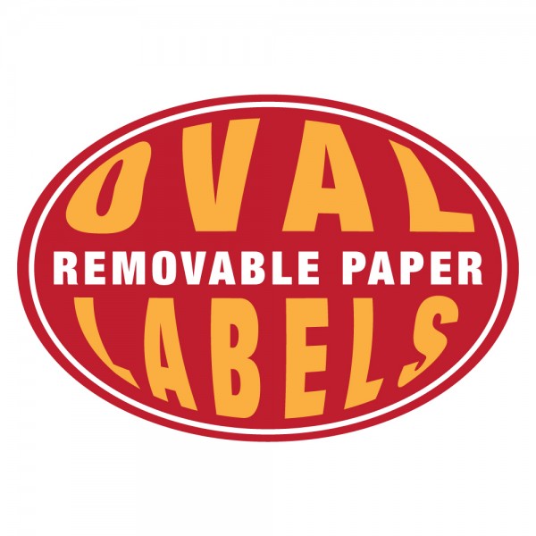 Custom Oval Removable Paper Labels
