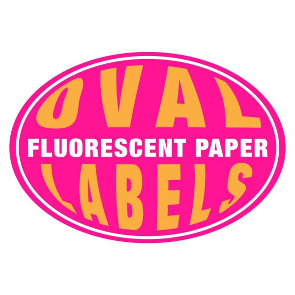 Custom Oval Fluorescent Paper Labels