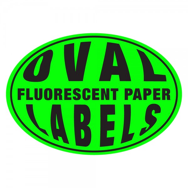 Custom Oval Fluorescent Paper Labels (Black Ink only) Custom Oval Fluorescent Paper Labels (Black Ink only)