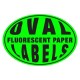 Custom Oval Fluorescent Paper Labels (Black Ink only) Custom Oval Fluorescent Paper Labels (Black Ink only)