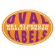 Custom Oval Wet Strength Quality Paper Labels Custom Oval Wet Strength Quality Paper Labels