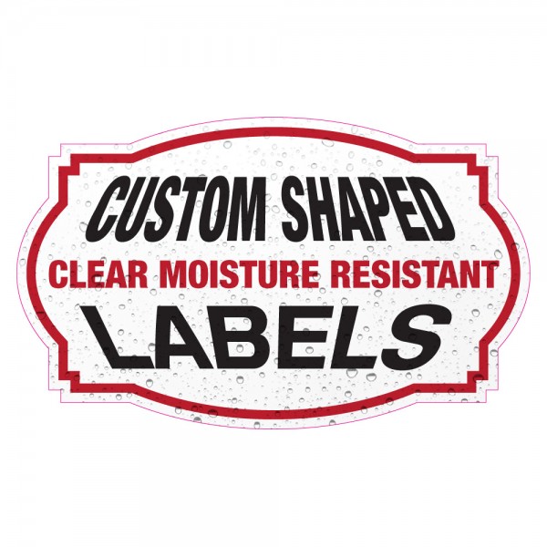 Custom Shaped Clear Moisture Resistant Labels