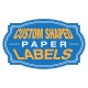 Custom Shaped Paper Labels Custom Shaped Paper Labels