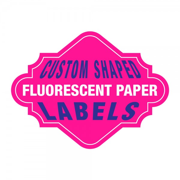 Custom Shaped Fluorescent Paper Labels