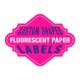 Custom Shaped Fluorescent Paper Labels Custom Shaped Fluorescent Paper Labels