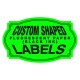 Custom Shaped Fluorescent Paper Labels (Black Ink only)
