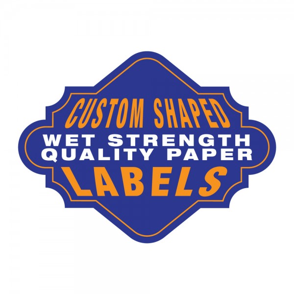 Custom Shaped Wet Strength Quality Paper Labels Custom Shaped Wet Strength Quality Paper Labels