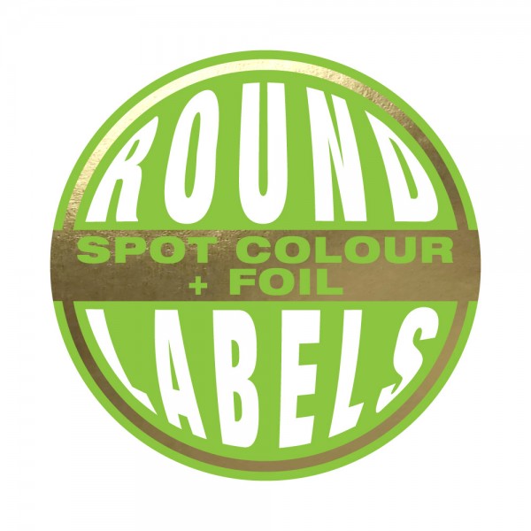 Spot Colour plus Foil Round Labels