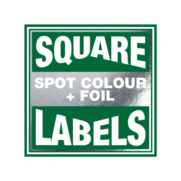 Spot Colour plus Foil Square Labels