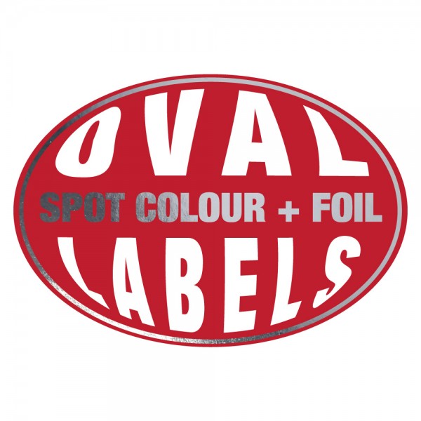 Spot Colour plus Foil Oval Labels