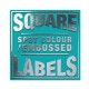 Spot Colour plus Embossed Square Labels