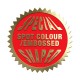 Spot Colour plus Embossed Special Shaped Labels