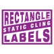 Rectangle Static Cling Labels