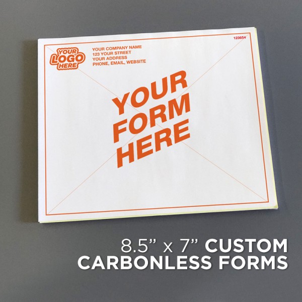 8-1/2" x 7" Custom Carbonless Forms