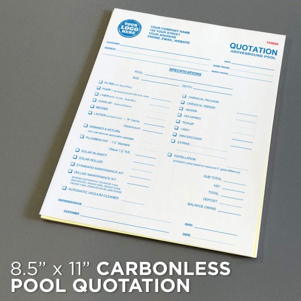 Pool Quotation Form for Aboveground