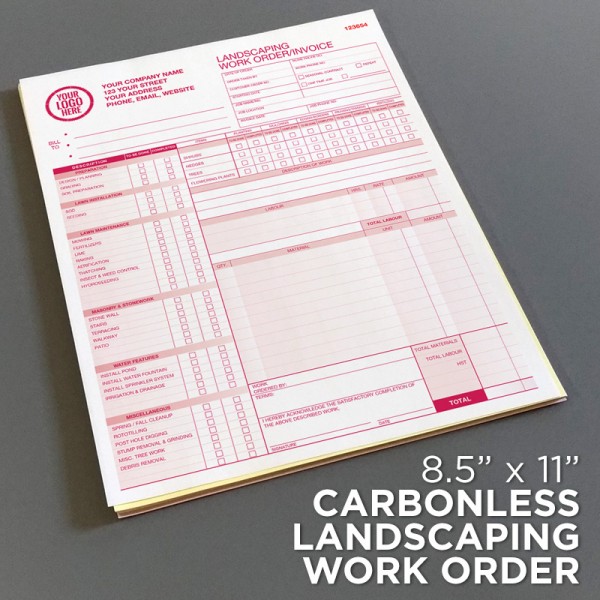 Landscaping Work Order Forms