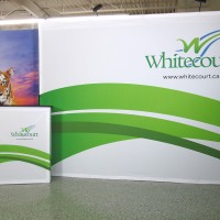 10ft Straight Tension Fabric Display w/counter