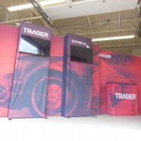 10ft Straight Tension Fabric Displays w/Monitor Mount