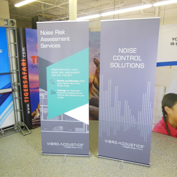 Pacific Retractable Banner Stand 35.5" in  Silver