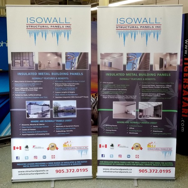 Pacific Mega Retractable Banner Stand 39.25" in Silver