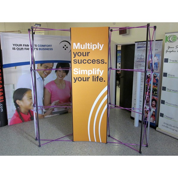 6'W x 8'H Curved Pop Up Trade Show Display