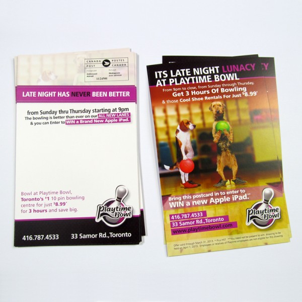 8.5 x 3.66 Double Sided Full Colour Postcards