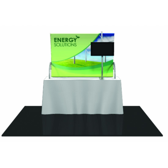 Table Top Fabric Trade Show Display with Front Leg & Monitor Kit Table Top Fabric Trade Show Display with Front Leg & Monitor Kit