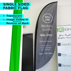Small Teardrop Flag with Cross Base and Water Ring Small Teardrop Flag with Cross Base and Water Ring
