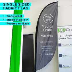 Medium Feather Flag with Cross Base and Water Ring Medium Feather Flag with Cross Base and Water Ring