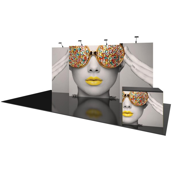 20ft Vector Trade Show Display Kit 08 with Counter 20ft Vector Trade Show Display Kit 08 with Counter