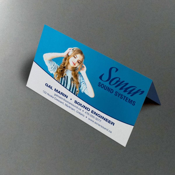 3.5" x 4" Matte Fold Over Business Card