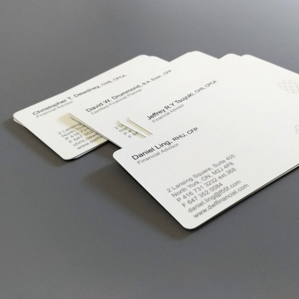 2" x 3.5" Silk Laminated Business Cards with round corners